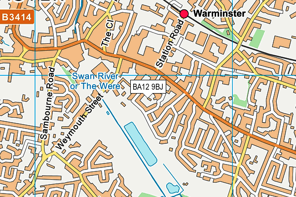 BA12 9BJ map - OS VectorMap District (Ordnance Survey)