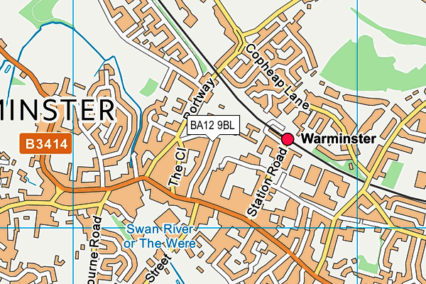 BA12 9BL map - OS VectorMap District (Ordnance Survey)