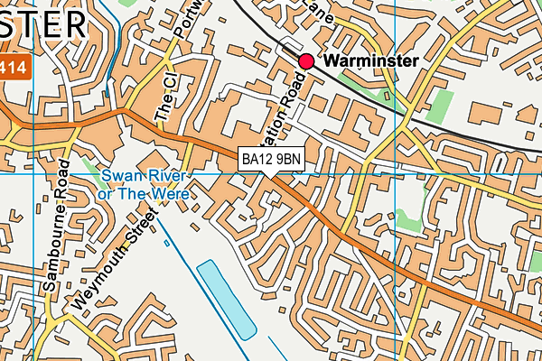 BA12 9BN map - OS VectorMap District (Ordnance Survey)