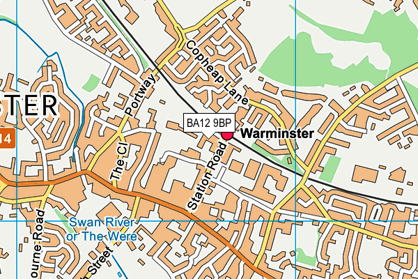 BA12 9BP map - OS VectorMap District (Ordnance Survey)