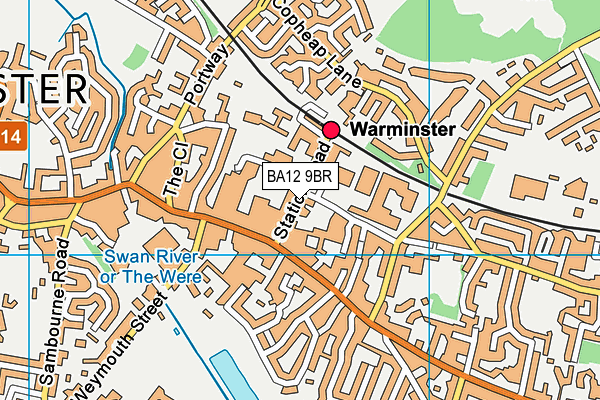 BA12 9BR map - OS VectorMap District (Ordnance Survey)