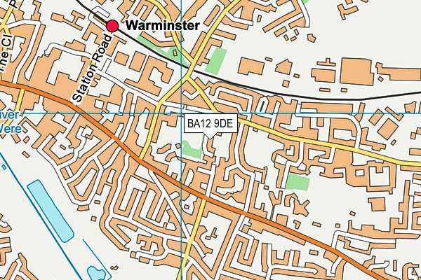 BA12 9DE map - OS VectorMap District (Ordnance Survey)