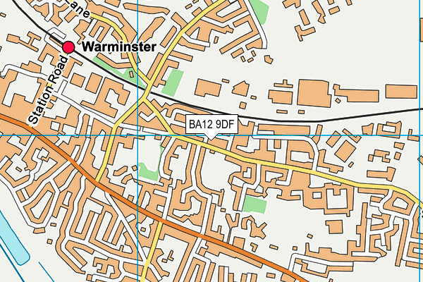 BA12 9DF map - OS VectorMap District (Ordnance Survey)