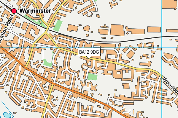 Warminster Highbury Youth Fc map (BA12 9DG) - OS VectorMap District (Ordnance Survey)