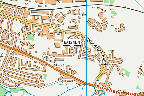 BA12 9DN map - OS VectorMap District (Ordnance Survey)
