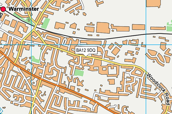BA12 9DQ map - OS VectorMap District (Ordnance Survey)