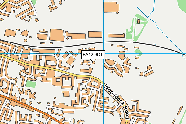 BA12 9DT map - OS VectorMap District (Ordnance Survey)