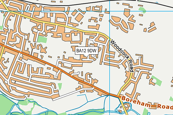 BA12 9DW map - OS VectorMap District (Ordnance Survey)