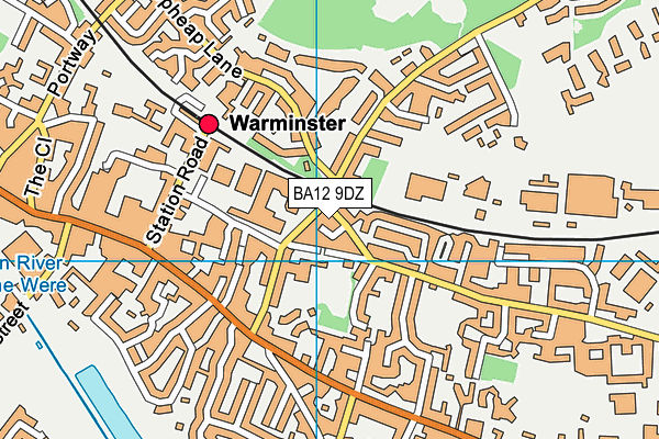BA12 9DZ map - OS VectorMap District (Ordnance Survey)
