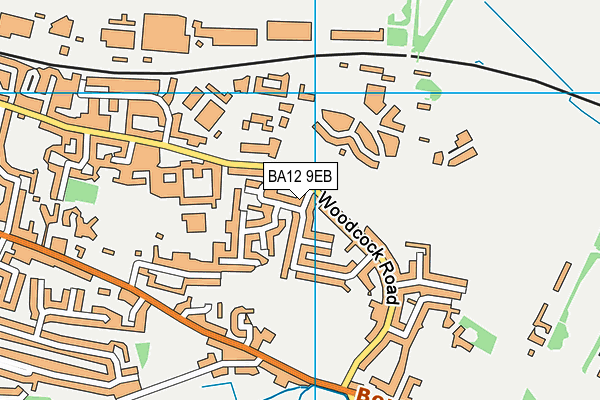 BA12 9EB map - OS VectorMap District (Ordnance Survey)