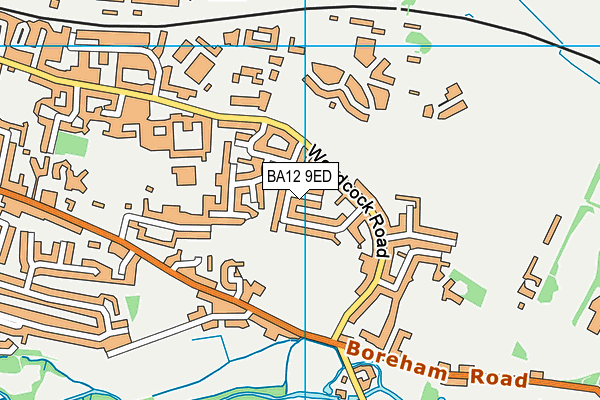 BA12 9ED map - OS VectorMap District (Ordnance Survey)
