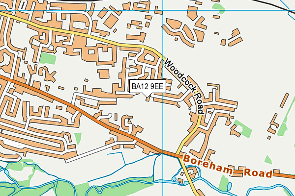 BA12 9EE map - OS VectorMap District (Ordnance Survey)