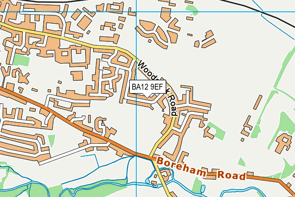 BA12 9EF map - OS VectorMap District (Ordnance Survey)