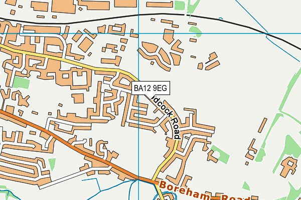 BA12 9EG map - OS VectorMap District (Ordnance Survey)