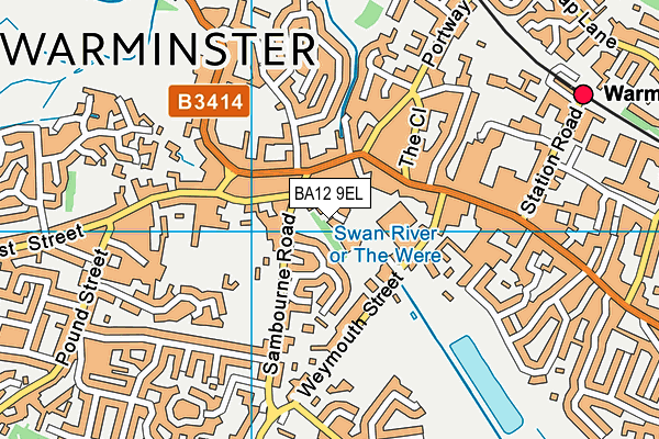 BA12 9EL map - OS VectorMap District (Ordnance Survey)