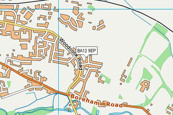 BA12 9EP map - OS VectorMap District (Ordnance Survey)