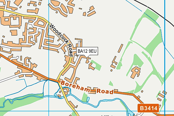 BA12 9EU map - OS VectorMap District (Ordnance Survey)