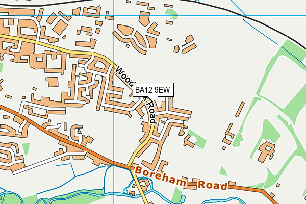 BA12 9EW map - OS VectorMap District (Ordnance Survey)