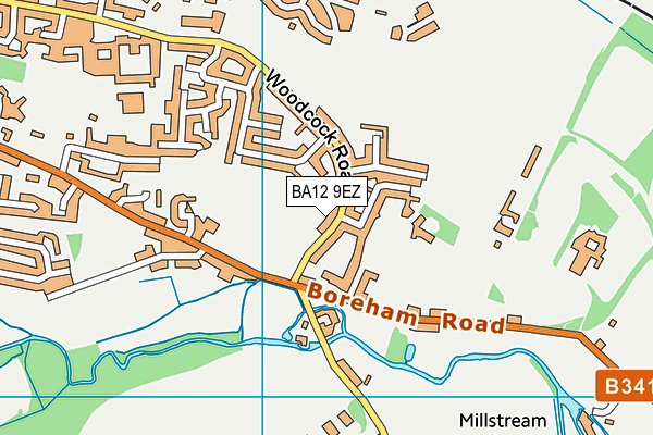 BA12 9EZ map - OS VectorMap District (Ordnance Survey)
