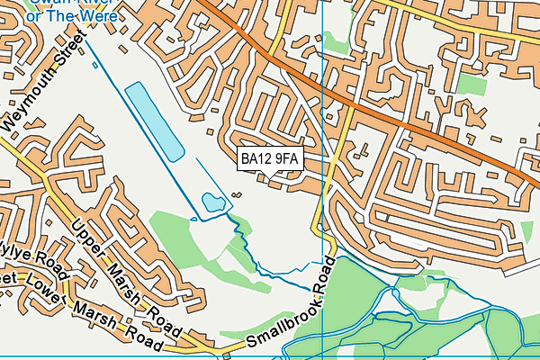 BA12 9FA map - OS VectorMap District (Ordnance Survey)