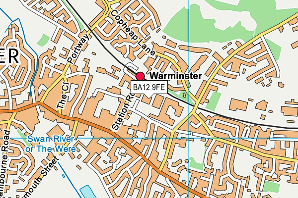 Snap Fitness (Warminster) map (BA12 9FE) - OS VectorMap District (Ordnance Survey)