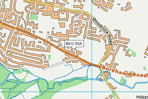 BA12 9GA map - OS VectorMap District (Ordnance Survey)