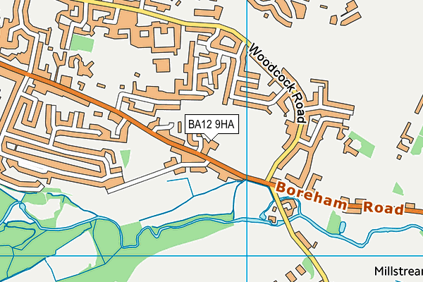 BA12 9HA map - OS VectorMap District (Ordnance Survey)