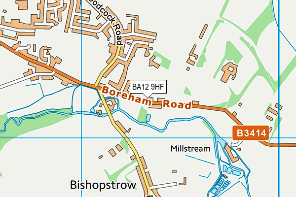 BA12 9HF map - OS VectorMap District (Ordnance Survey)