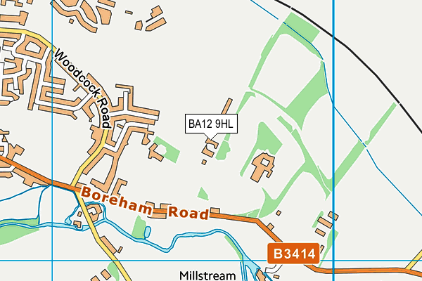 BA12 9HL map - OS VectorMap District (Ordnance Survey)