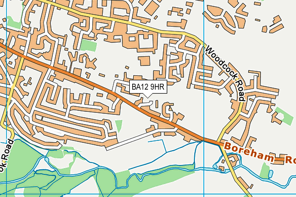 BA12 9HR map - OS VectorMap District (Ordnance Survey)