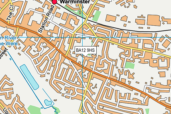 BA12 9HS map - OS VectorMap District (Ordnance Survey)