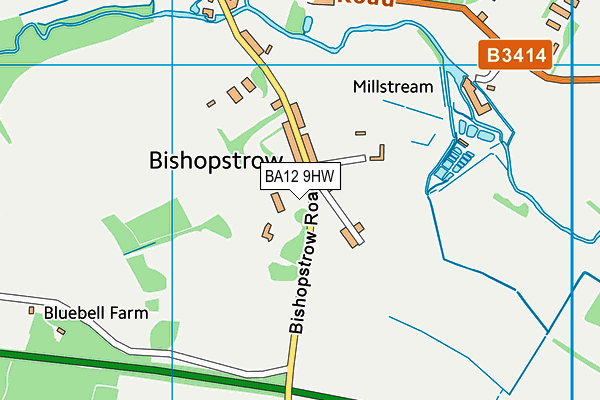 BA12 9HW map - OS VectorMap District (Ordnance Survey)
