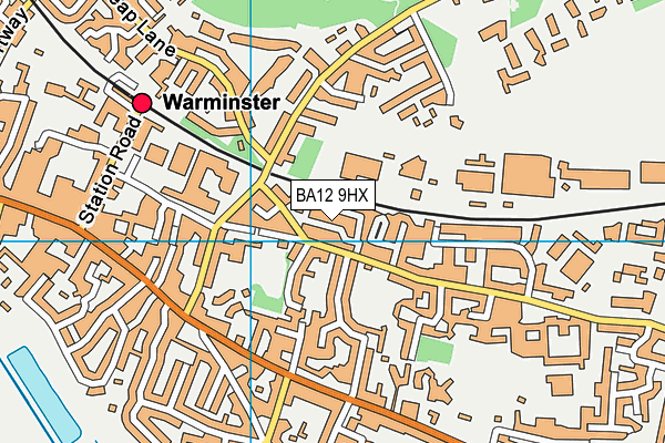 BA12 9HX map - OS VectorMap District (Ordnance Survey)