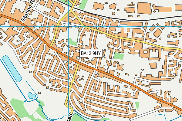 BA12 9HY map - OS VectorMap District (Ordnance Survey)