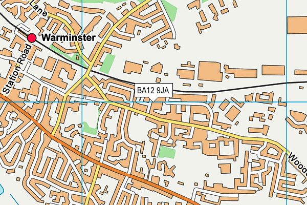 BA12 9JA map - OS VectorMap District (Ordnance Survey)