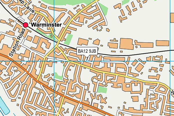 BA12 9JB map - OS VectorMap District (Ordnance Survey)