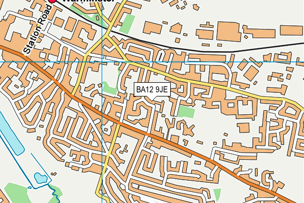 BA12 9JE map - OS VectorMap District (Ordnance Survey)