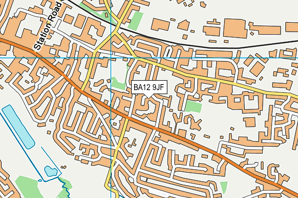 BA12 9JF map - OS VectorMap District (Ordnance Survey)