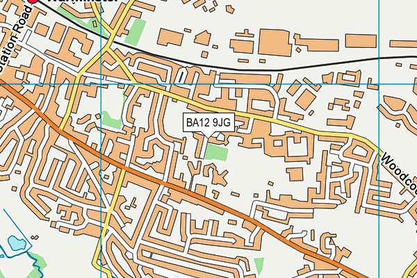 BA12 9JG map - OS VectorMap District (Ordnance Survey)