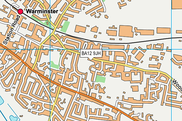 BA12 9JH map - OS VectorMap District (Ordnance Survey)