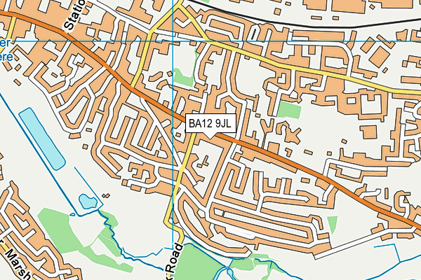 BA12 9JL map - OS VectorMap District (Ordnance Survey)