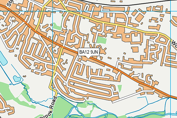BA12 9JN map - OS VectorMap District (Ordnance Survey)