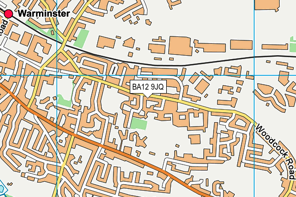 BA12 9JQ map - OS VectorMap District (Ordnance Survey)
