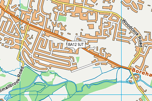 BA12 9JT map - OS VectorMap District (Ordnance Survey)