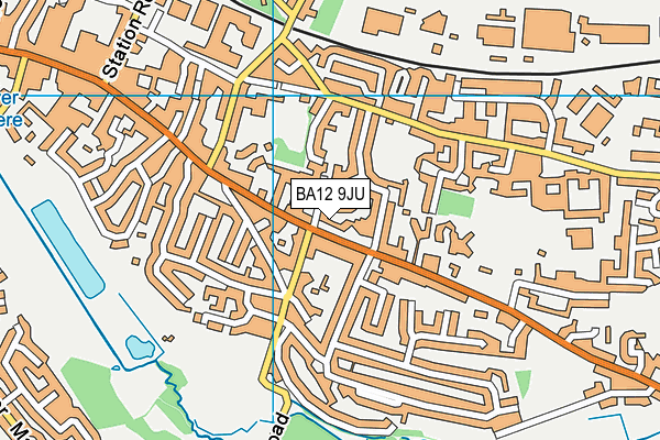 BA12 9JU map - OS VectorMap District (Ordnance Survey)