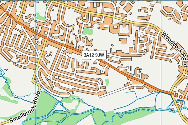 BA12 9JW map - OS VectorMap District (Ordnance Survey)