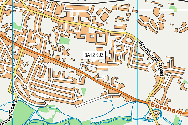 BA12 9JZ map - OS VectorMap District (Ordnance Survey)