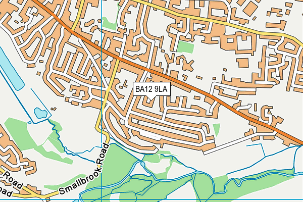 BA12 9LA map - OS VectorMap District (Ordnance Survey)
