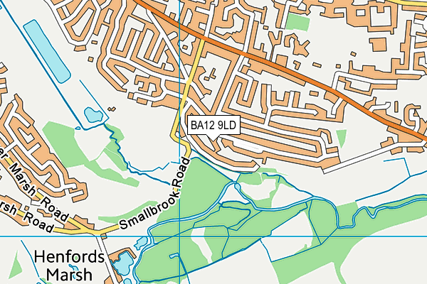 BA12 9LD map - OS VectorMap District (Ordnance Survey)