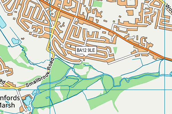 BA12 9LE map - OS VectorMap District (Ordnance Survey)